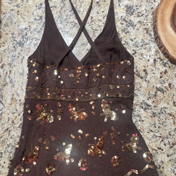XS Bebe crisscross glittering gold accented top - Picture 3 of 7